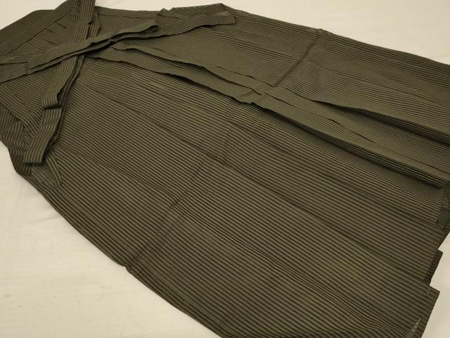 平和屋着物＊夏物　男性　馬乗り袴　縞　正絹　逸品　AABF1669jd