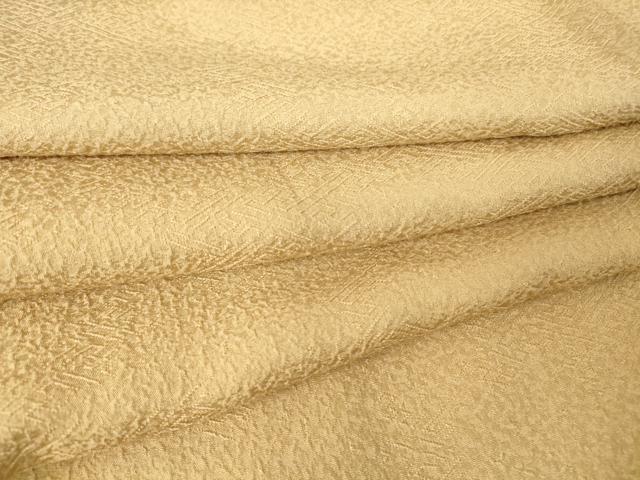 平和屋着物▽上質な色無地 単衣 紗綾型地紋 雄黄色 正絹 逸品 DAAV5444az