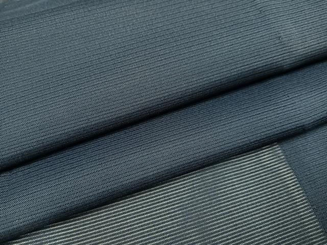 平和屋着物＊夏物　色無地　絽　紺青色　洗える着物　AAAV2536ph