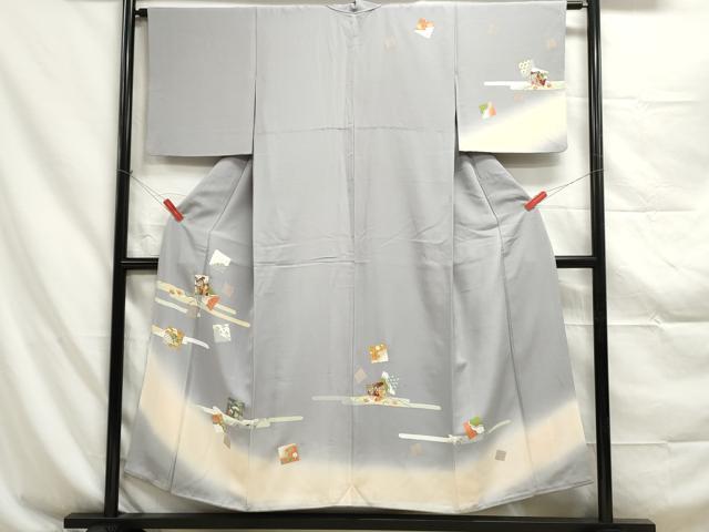 平和屋着物■訪問着 駒刺繍 源氏香花文 暈し染め 金彩 正絹 逸品 DAAO6554cd