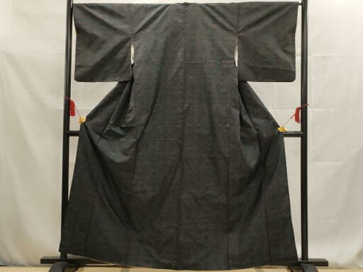 平和屋着物■本場大島紬 幾何学文 正絹 逸品 AAAQ0930dt 平和屋着物■本場大島紬 幾何学文 正絹 逸品 AAAQ0930dt