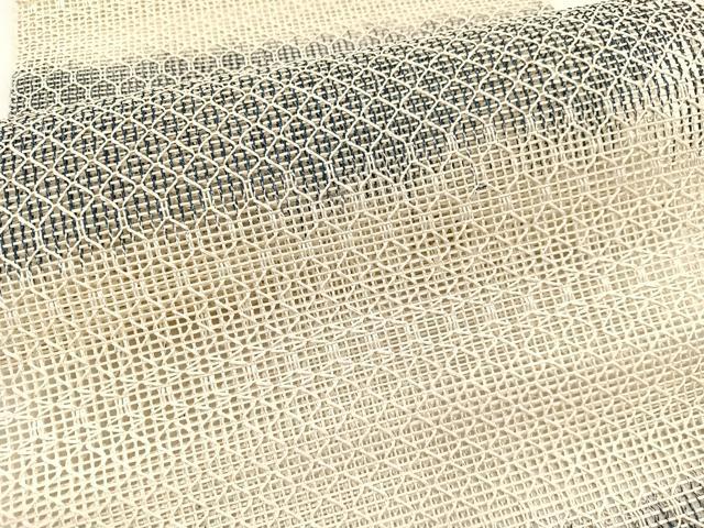 平和屋の平和屋着物＊夏物　八寸名古屋帯　羅　横段文　反端付き　正絹　逸品　未使用　BAAX7874hv｜アングル3