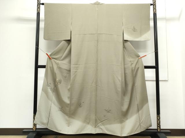 平和屋着物▼訪問着 手描き 刺繍 鳳凰花文 暈し染め 金彩 正絹 逸品 CABA8412th