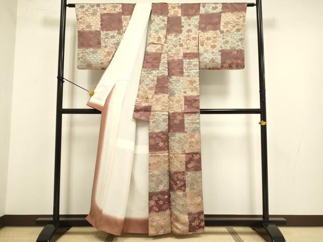 平和屋の平和屋着物●上質なお召　松竹梅　正絹　逸品　DABB9773du｜アングル3