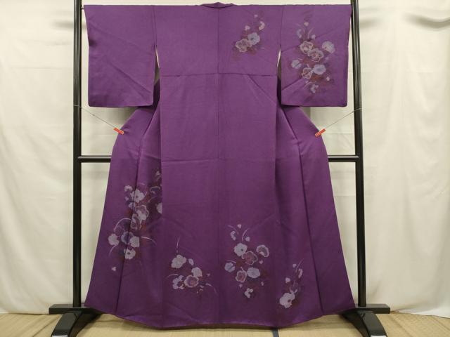 平和屋着物■訪問着　草花文　金彩　正絹　逸品　DABF0538ya