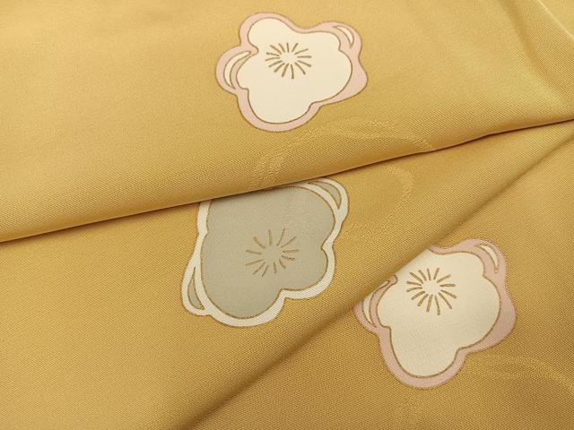 Kimono - 平和屋着物●上質な小紋　梅　金彩　正絹　逸品　AABG9559ph
