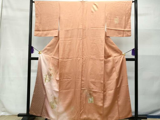 平和屋着物■訪問着 刺繍 色紙花籠文 暈し染め 金彩 正絹 逸品 CAAP8490fb 平和屋着物■訪問着 刺繍 色紙花籠文 暈し染め 金彩 正絹 逸品 CAAP8490fb