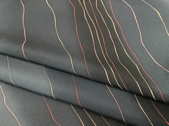 平和屋着物＊夏物　小紋　絽　斜縞　暈し染め　正絹　逸品　AAAT8489oa