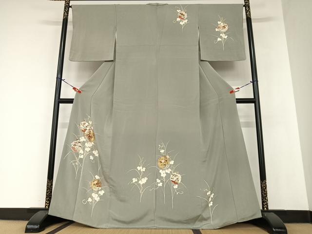 ■■■　サイズ　■■■ 身丈 164.5cm（肩から） 裄丈 66cm 袖丈 49cm　縫込み 4cm 袖幅 33.5cm 前幅 23cm 後幅 30cm 着物縫いこみ 内揚げ 3cm 裄 お袖側 約2cm　身頃側 約1.5cm ■■■　商...