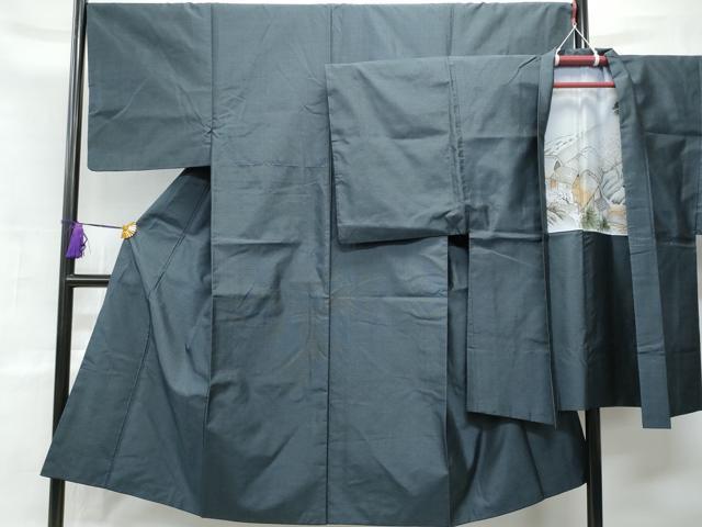 平和屋着物■男性 本場大島紬 アンサンブル 80亀甲 正絹 逸品 CAAM7615fb
