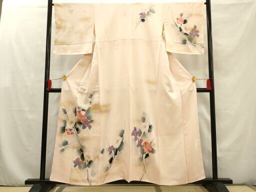 平和屋着物■訪問着 手描き 草花文 金彩 正絹 逸品 AAAT4822pf 平和屋着物■訪問着 手描き 草花文 金彩 正絹 逸品 AAAT4822pf