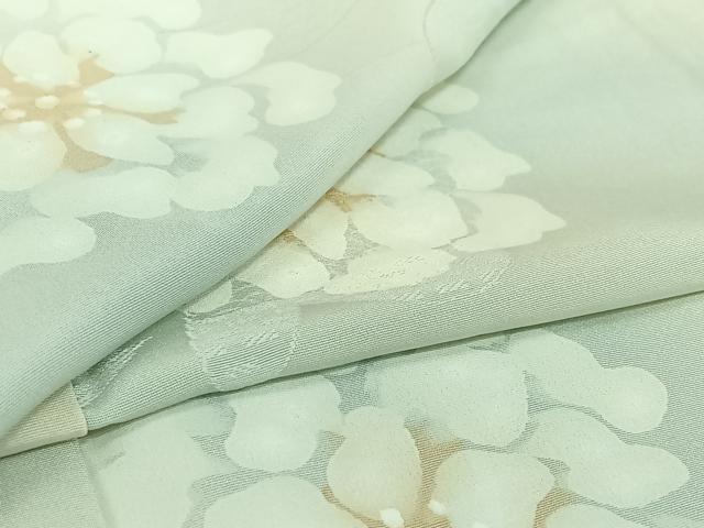 Full-Length Under-Kimono - 平和屋着物▽上質な小紋　単衣　地紋起こし　草花文　暈し染め　正絹　逸品　AABI4598jh