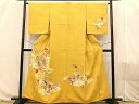 平和屋着物■訪問着 尾長鶏花文 金彩 正絹 逸品 BAAQ4827du