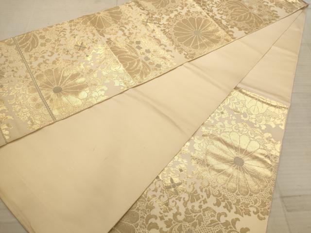 平和屋の平和屋着物◎六通柄袋帯 草花文 正絹 逸品 AABC1672dt｜アングル3