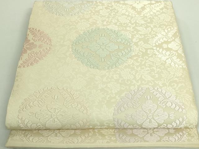 平和屋着物■極上 六通柄 本袋帯 唐織 花菱文 蒸栗色地 逸品 DZAA9037kh5