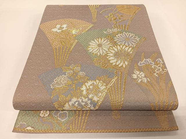 平和屋着物▼六通柄袋帯　名宝琳派　金銀糸　正絹　逸品　CAAY6957vp