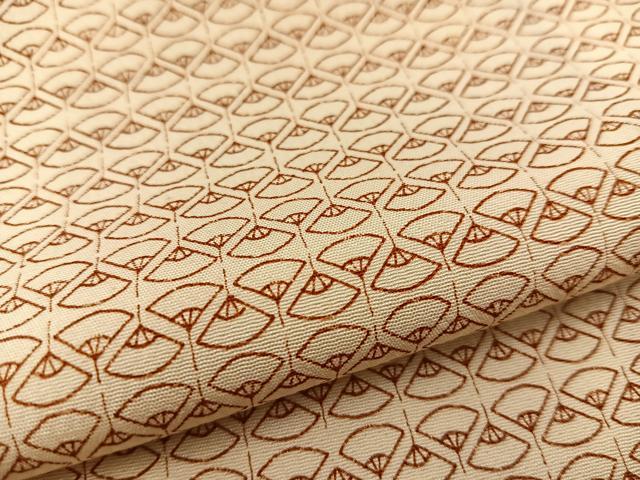 平和屋着物■上質な小紋 扇面づくし 正絹 逸品 BAAO9527ct