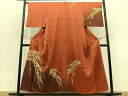 平和屋着物■訪問着 駒刺繍 草花文 暈し染め 金彩 正絹 逸品 BAAO6966ow(4)