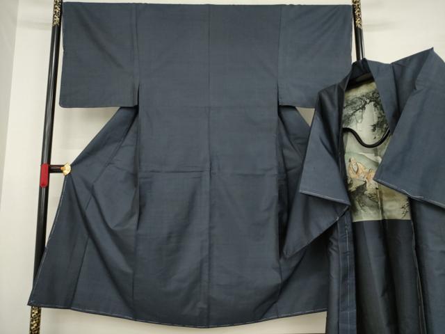 平和屋着物●男性　本場村山大島紬　アンサンブル　亀甲絣　正絹　逸品　AABA3344ck