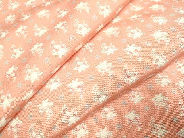 平和屋着物▽上質な小紋 単衣 鹿 正絹 逸品 DAAQ7673du