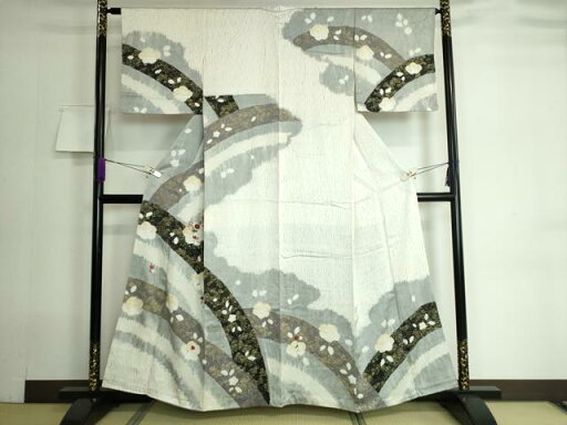 平和屋着物■訪問着 刺繍 絞り 枝花文 金彩 正絹 逸品 DAAP1735ic 平和屋着物■訪問着 刺繍 絞り 枝花文 金彩 正絹 逸品 DAAP1735ic