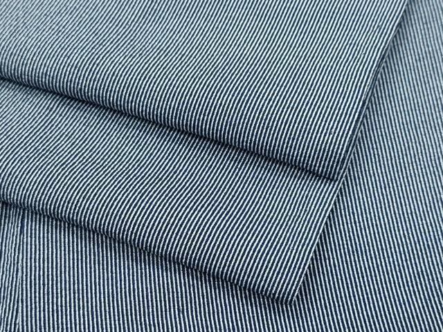 平和屋着物▽極上　江戸小紋　単衣　万筋　藍鉄色×灰黄緑　逸品　CZAA4441s6