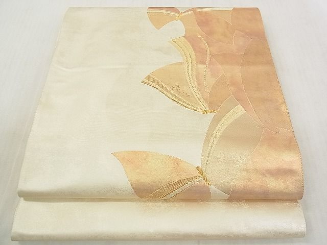 平和屋着物■西陣 六通太鼓柄袋帯 群蝶 金糸 上代29万 証紙付き 逸品 DAAA3151rt