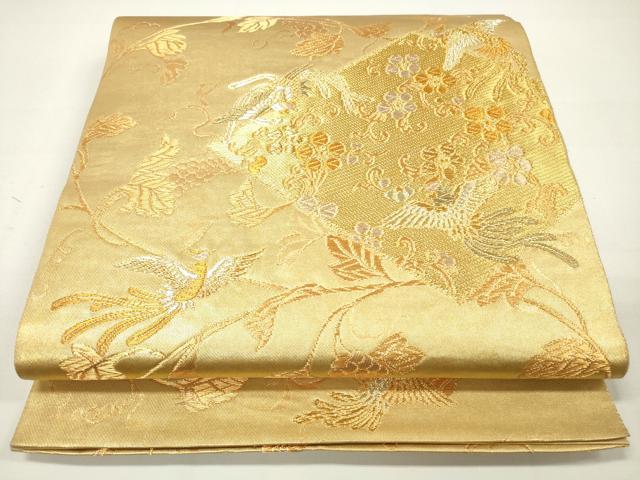 平和屋着物◎六通柄袋帯　遠州鳳凰唐単文　金銀糸　引箔　正絹　逸品　DAAK7667xg