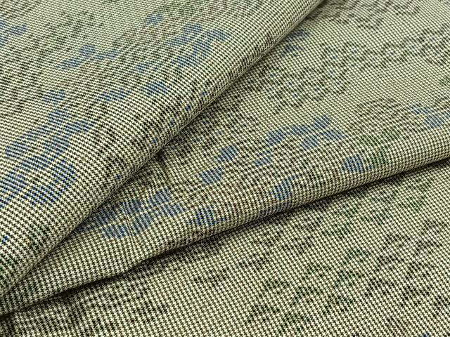 平和屋着物▽本場大島紬　薩摩結城　単衣　7マルキ　幾何学文様　正絹　逸品　AABD9413jh