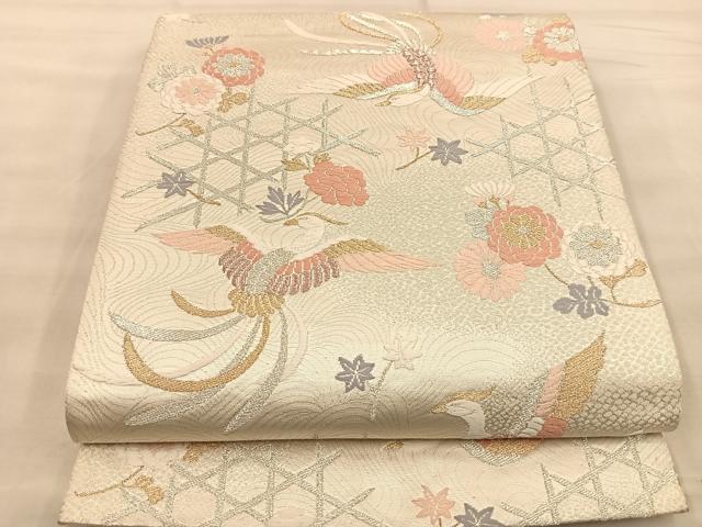 平和屋着物◎六通柄袋帯　唐織　綾小袖　金銀糸　正絹　逸品　BAAT1476gt