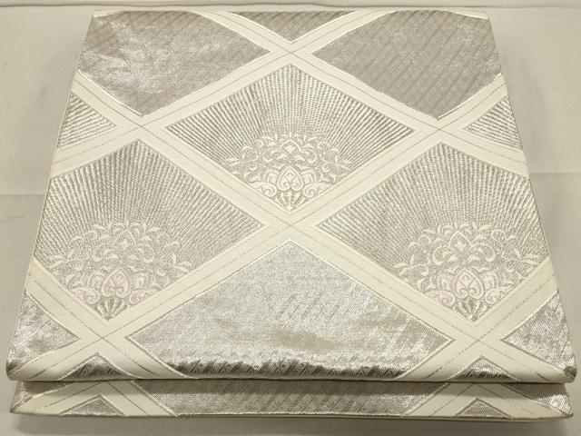 Other - 平和屋着物◎六通柄袋帯　唐織　正倉院花菱文　銀糸　正絹　逸品　CAAS4629ft