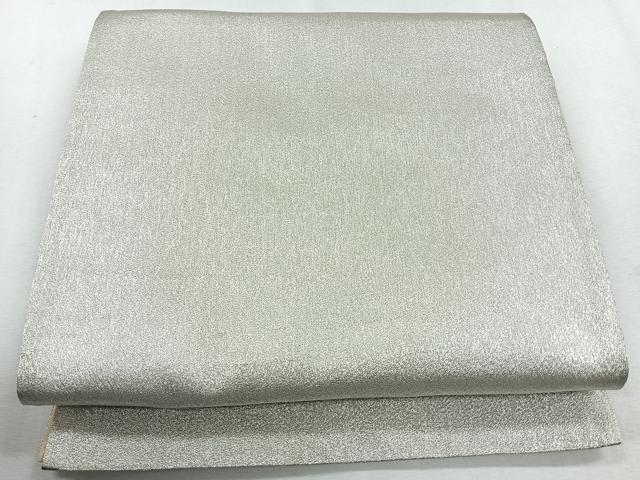 平和屋着物◎全通柄袋帯　霞文　銀糸　正絹　逸品　CAAU7238nb