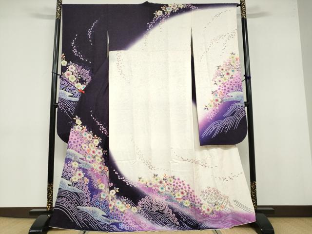 美品　振袖　辻ヶ花　辻が花　銀通し 楽天市場】辻が花振袖 銀通し生地の通販
