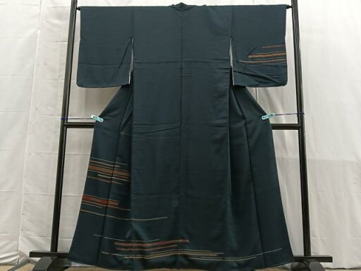 平和屋着物■訪問着 刺繍 横段文 正絹 逸品 BAAS1186je 平和屋着物■訪問着 刺繍 横段文 正絹 逸品 BAAS1186je