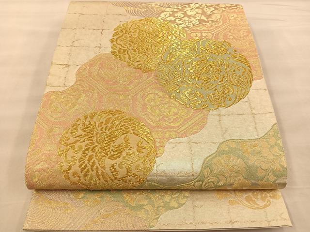 Kimono - 平和屋着物◎六通柄袋帯　道長飛翔文　金銀糸　引箔　正絹　逸品　BAAT1460gt