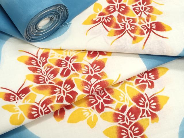 ■■■　サイズ　■■■ 長さ　　着尺分あり 幅　　　約35.5cm ■■■　商品詳細　■■■ 【綿・未使用】 状態は接写画像のように表地所々・裏面所々に薄い汚れがございます。 大変上質な逸品になります。 お安く出品致しますので、是非この機会にいかがでしょうか？ ■■■　注意事項　■■■ ■モニター発色の具合により色合いが異なる場合がございます。 ■寸法は多少の誤差が生じる場合がございますのでご了承ください。 ■縫込みの長さが左右非対称の場合は短い部分を記載しております。 左右非対称であってもご返品・お値引き等の保証は出来かねますので、ご了承の上ご購入をお願い致します。 ■シミ等のチェックには注意を払っておりますが、見落としがある場合もございますし、個人の見解も様々ですので神経質な方のご購入はお控えください。 ■箪笥に入っておりました着物や帯なので畳みシワや匂いがあるものもございます。 ■お休みは基本的に土日祝となりますが、その他臨時でお休みする場合がございますのでご了承ください。 ■商品の発送は平日のみの発送となります。 ■夜間と土曜、日曜日はお問い合わせの回答が遅れる場合がございます。 ■当店では、お直し、紋入れ、お手入れ等は承っておりません。 ■生地の状態（ヤケ、経年劣化等）によってはサイズ直しが出来ない場合がございます。 その点もどうかご了承のうえ、ご購入をお願いいたします。 ■弊社で取り扱う商品は一点ものにつき、時期や在庫状況に応じて金額が変更となる場合がございます。 ■検針は行っておりません。予めご了承いただきますようお願いいたします。 ■【洗える着物】と記載のある商品におきましては、商品お届け後に洗濯を行ってしまってからのご返品にはご対応しかねます。 念の為、専門店でのお手入れをお願いいたします。 ■写真に写っている物が全てになります。それ以外の付属品はございませんのでご了承ください。 ■状態に関する写真につきましては、掲載可能な写真枚数に限りがあるため、各箇所につき1枚参考画像を掲載しております。 ■着物のサイズ目安は下記を参考ください↓ ＜女性着物＞　お端折り次第で＋5cm　−1cmが着用可能サイズ 　例）身丈170cmの場合、身長160cm〜175cm ＜男性着物＞　身丈＋約25cm〜27cm程が適応身長 　例）身丈155cmの場合、身長180〜182cm