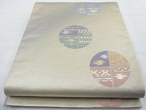 平和屋着物◎六通柄袋帯 優美 丸文様 金銀糸 逸品 BAAH2289cm 平和屋着物◎六通柄袋帯 優美 丸文様 金銀糸 逸品 BAAH2289cm