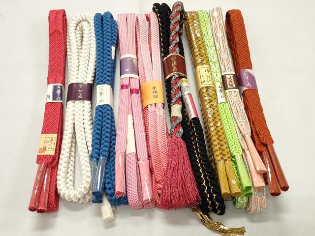 平和屋着物●和装小物　帯締め10本セット　礼装用　振袖用　手組紐　組紐　飾り付き　さが美扱い　逸品..