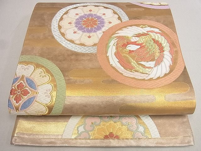 平和屋着物■六通柄袋帯　唐織　鳳凰舞蝶花文　金銀糸　逸品　du3855