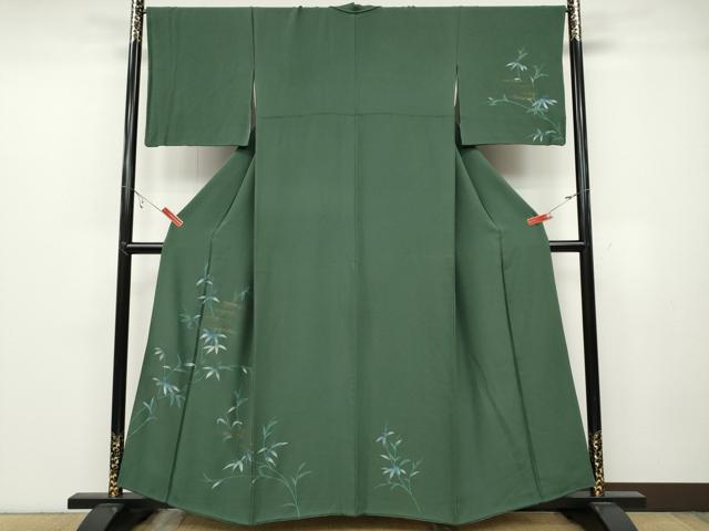 平和屋着物●訪問着　枝葉文　金彩　正絹　逸品　CABC2007ut