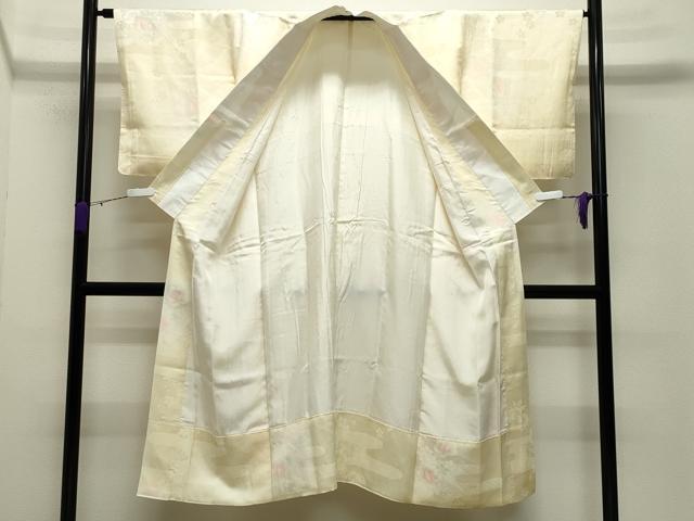 平和屋着物●長襦袢　袷　エ霞花地紋　暈し染め　半衿刺繍　正絹　逸品　CABD8869gh