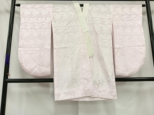 平和屋着物■半襦袢 二尺袖用襦袢 無双仕立て 草花地紋 洗える着物 AAAV1287mf