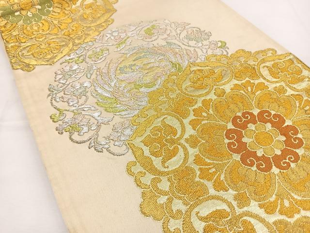 平和屋の平和屋着物◎六通柄袋帯 正倉院鳳凰花文 金銀糸 正絹 逸品 BAAT6171ea｜アングル2
