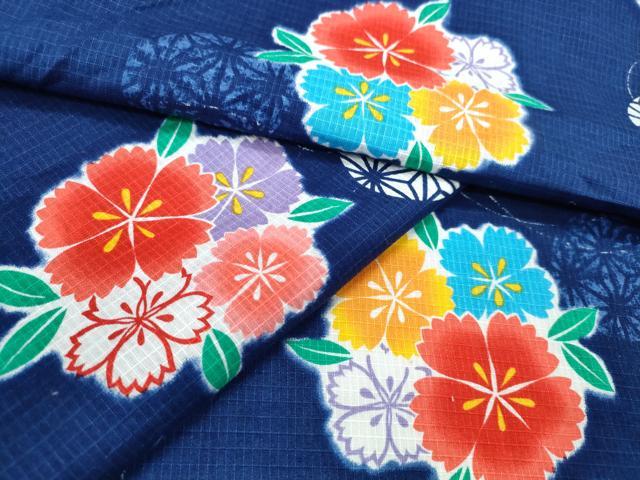 女用日式浴衣 - 平和屋着物∴夏物　浴衣　綿紅梅　花丸文　綿　逸品　CABH1318ng