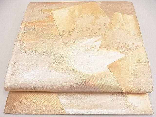 平和屋着物■六通柄袋帯　絵巻　金糸　逸品　ya0815