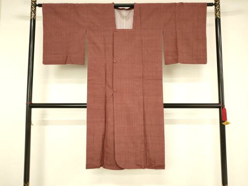 平和屋着物■道行コート 紬地 小豆色 ロング丈 正絹 逸品 AAAP1981fy 平和屋着物■道行コート 紬地 小豆色 ロング丈 正絹 逸品 AAAP1981fy