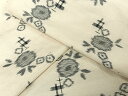 平和屋着物●上質な紬 草花文 正絹 逸品 AAAV9092np