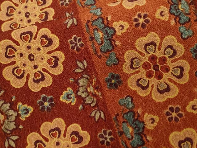 平和屋着物■小紋　花間道　高島屋扱い　さんび謹製　洗える着物　CAAZ5541ev