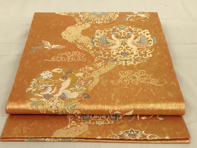 Rakuten - 平和屋着物◎六通柄袋帯　鳳凰花文　金銀糸　正絹　逸品　AABB0653ou