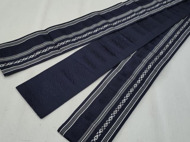 平和屋着物◎男性 本場筑前博多織 角帯 献上 正絹 逸品 CABA2418fb